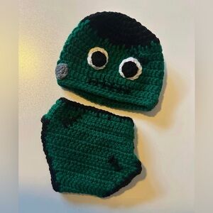 Handmade Newborn Frankenstein Diaper Cover/Phot Op